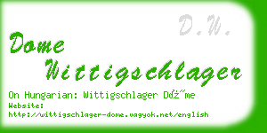 dome wittigschlager business card